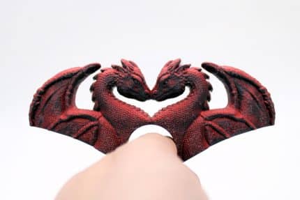 Dragon Lover's Heart-Shaped Thumb Book Holder, Fantasy Reading Gift, Bookworm Decor