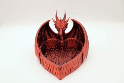 Fantasy Schale: Geschenk Valentinstag - herzförmig, individuelle Gravuroption - Drachen Herz Tabletop