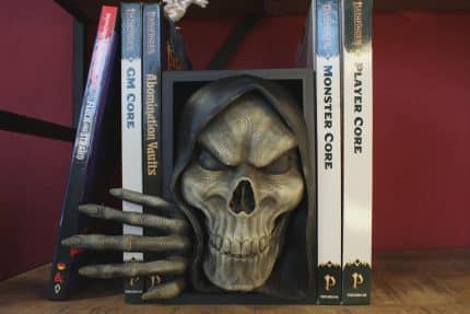 Totengräber Buchstütze – Grim Reaper Regaldeko
